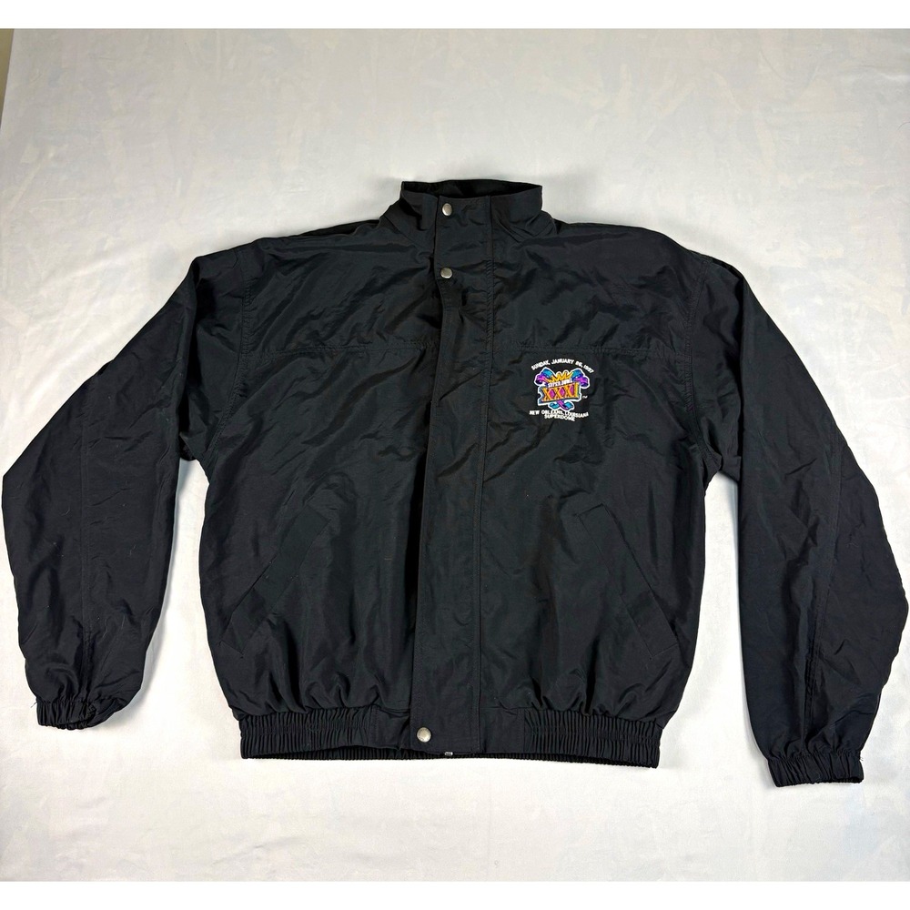 Vintage Super Bowl XXXI 1997 Antigua Golf Jacket Sz M New Orleans Superdome